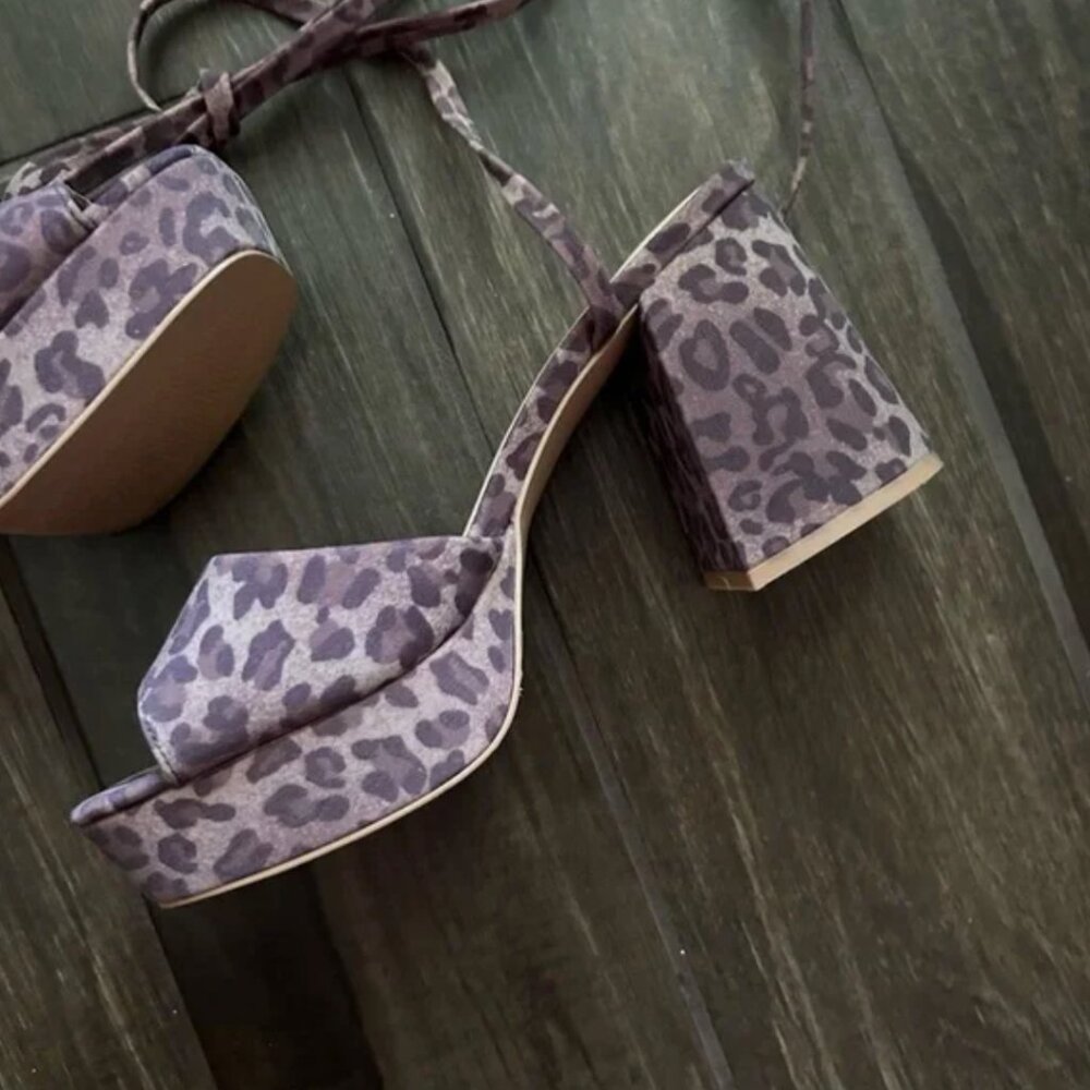 UO Jenny Leopard Platform Heel